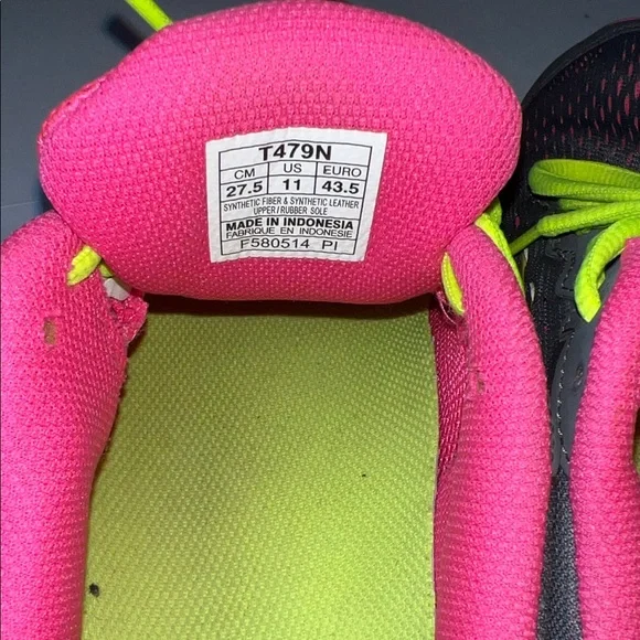 ASICS Women's Black and Neon Yellow Athletic Shoes - Picture 8 of 8